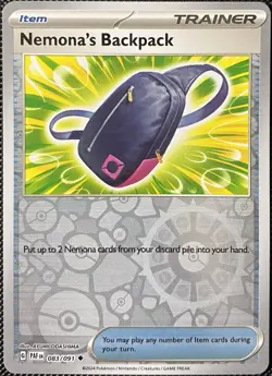 Nemona's Backpack 083/091 SV: Paldean Fates Reverse Holo - Pokemon Card - Image 1