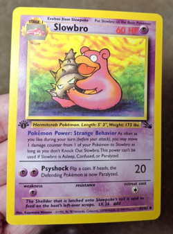 1999 POKEMON TCG FOSSIL SET 1ST EDITION SLOWBRO CARD 43/62 - Image 1