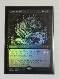 Magic: The Gathering Grim Tutor Foil Special Guest Sorcery Black Card 0076 - Image 1
