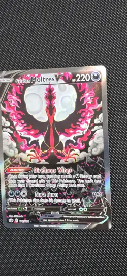 Pokemon TCG Galarian Moltres v Alternate Full Art, Chilling Reign, Card 177/198 - Image 3