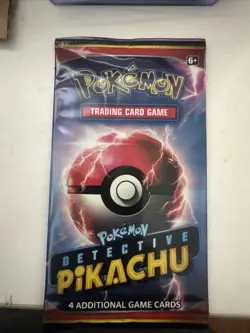 Pokemon TCG Detective Pikachu 4 Card Sealed Booster Pack - Image 1