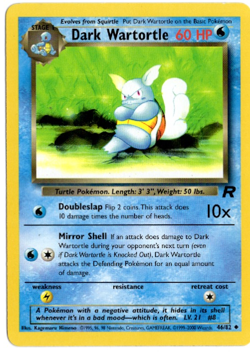 Dark Wartortle 46/82 Team Rocket Pokemon Card - Image 1