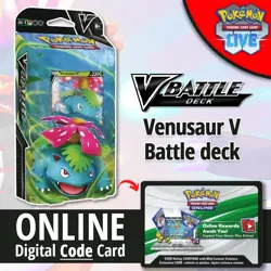 Pokemon Venusaur V Battle Deck TCG PTCGO Live ONLINE Code - Image 1