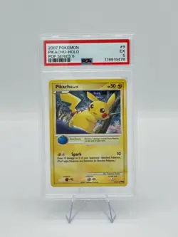 PSA 5 ENGLISH POKEMON PIKACHU PROMO POP SERIES 6 9/17 POKEMON DAY 2007 199B - Image 1