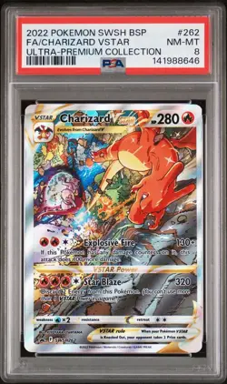 Charizard VSTAR SWSH262 *MISCUT* PSA 8 Pokemon Sword & Shield Promo - Image 1