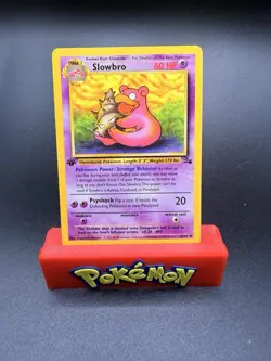 1st Edition Slowbro 43/62 Fossil Uncommon Non-Holo Pokemon TCG Near Mint - Image 1
