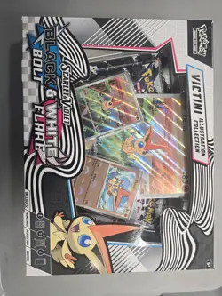 Pokemon TCG Scarlet & Violet Black & White Bolt Flare Victini Illustration Box - Image 1