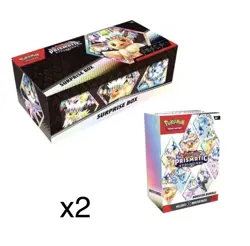 LOT OF 2 Pokemon Prismatic Evolutions Surprise Box+Booster Bundle Sams Club Set - Image 1