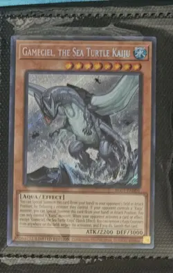 Yugioh Gameciel, the Sea Turtle Kaiju BLC1-EN005 Secret Rare Limited Edition NM - Image 1