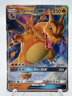 Charizard GX Ultra Rare Holo SM211 Hidden Fates Black Star Promo NM Pokemon Card - Image 1