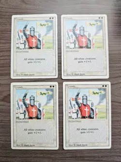 Vintage 1994 MTG Crusade Revised Edition Card HP x4 - Image 1