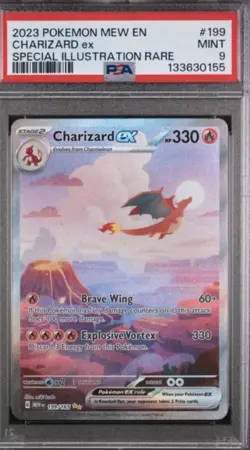Pokemon TCG Charizard EX 199/165 SV Scarlet & Violet 151 Card PSA 9 Mint - Image 1