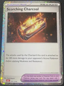 Scorching Charcoal 026/034 Trading Card Game Classic Holo - Pokemon Card - Image 1