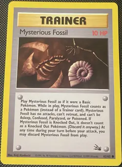 Mysterious Fossil 62/62 Fossil Regular - Pokemon Card - Image 1