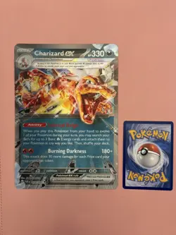 Pokemon TCG Paldean Fates Charizard EX Card 054/091 JUMBO CARD Near Mint - Image 1