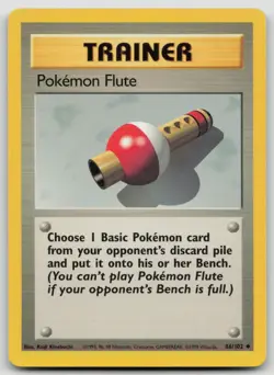 Pokemon Flute Uncommon Base Set 086/102 LP - Image 1