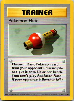 LP - Pokemon Flute Shadowless #086/102 | Uncommon | Base Set - Image 1