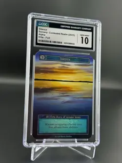Silence Alpha Elite Foil 2023 Sorcery: Contested Realm Gem CGC 10 - Image 1