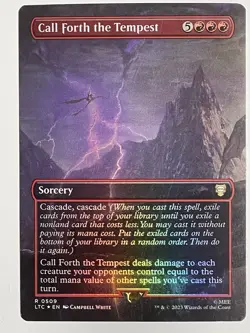 MTG - [FOIL] Call Forth the Tempest (Borderless,) - LOTR - Magic - Image 1