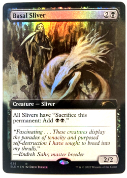 MTG Basal Sliver *EXTENDED ART FOIL* Secret Lair 629 NM - Image 1