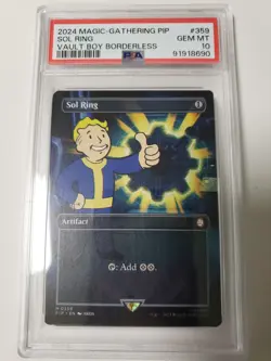 2024 MTG PIP Fallout - Sol Ring Vault Boy Borderless #359 PSA 10, PSA - Image 1