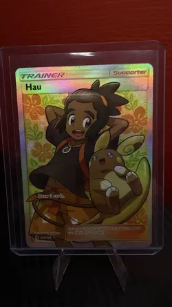 2017 Pokemon Guardians Rising Hau 144/145 Full Art Ultra Rare - Image 1