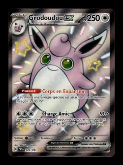 Carte Pokemon Grodoudou-ex 222/091 Destinees de Paldea FR - Image 1