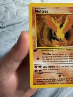 Moltres 12/62 Pokemon Fossil Holo 1st Edition - Image 4