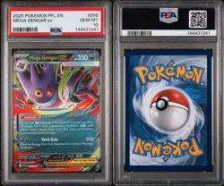 2025 POKEMON PFL EN-PHANTASMAL FLAMES #056 MEGA GENGAR EX PSA 10 - Image 3