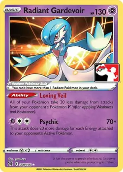 NM-Mint Radiant Gardevoir - 069/196 - Radiant Rare Pokemon Prize Pack Series Car - Image 1
