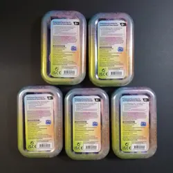 Pokemon Paldean Fates EMPTY Mini Tin Lot Of 5 NO PACKS! Complete Set w/ Stickers - Image 2