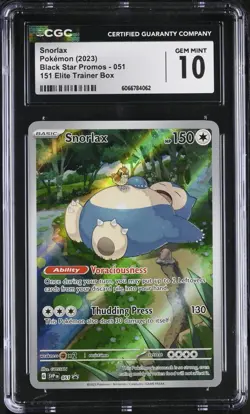 RELAXO POKEMON 051 PROMO CGC 10 POKEMON 151 Englisch PSA Snorlax - Image 1