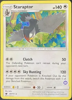 Staraptor 83/111 SM Trainer Kit: Alolan Sandslash & Alolan Ninetales Reg Pokemon - Image 1