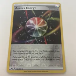 Pokemon TCG Sword & Shield Base Aurora Energy Reverse Holo 186/202 NM - Image 1