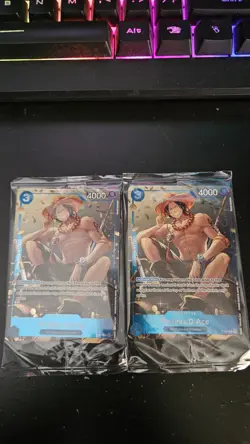 One Piece TCG Portgas.D.Ace P-074 Tin Promo Cards - Image 1