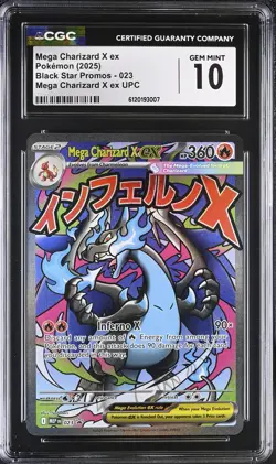 Mega Charizard X ex 023 CGC Gem Mint 10 Pokemon Black Star Promo UPC - Image 1