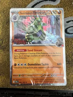 Pokemon SEALED Team Rocket's Tyranitar 096/182 Destined Rivals Prerelease Pack!! - Image 1