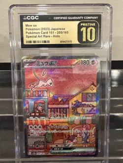 CGC 10 PRISTINE Mew ex 205/165 151 Special Art Rare Japanese Pokemon Card - Image 1