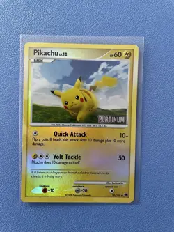 Pikachu 70/100 - Platinum Stamped Reverse Holo Pokemon Card - Lightly Played - Image 1