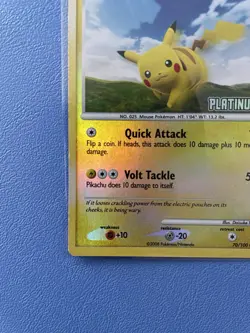 Pikachu 70/100 - Platinum Stamped Reverse Holo Pokemon Card - Lightly Played - Image 5