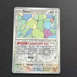 Pokemon Card Ditto Scarlet & Violet 151 Reverse Holo Rare 132/165 LP - Image 1