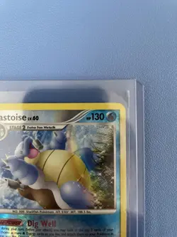 Blastoise 2/127 Reverse Holo Rare Moderately Played Pokemon Card - Image 3