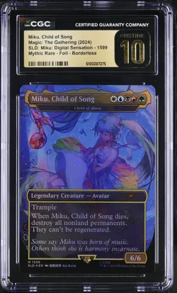 CHILD OF ALARA Secret Lair Miku, Child of Song Foil Mythic CGC Pristine 10 MTG - Image 1