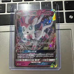 Pokemon TCG Sylveon GX 92a/145 Guardians Rising Sun and Moon Full Art - NM - Image 1