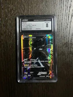 Zekrom Full Art Ultra Rare CGC 8 Pokemon 2011 Black & White #114 Low POP 63! - Image 2