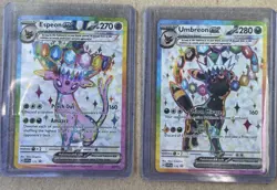 Pokemon Umbreon & Espeon Black Star Promo Prismatic Figure Collection NM 175&176 - Image 1