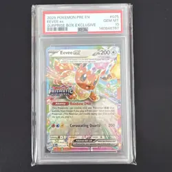 Eevee ex 075/131 - Pokemon Prismatic Evolutions Stamp Surprise Box PSA 10 - Image 1