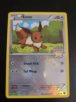 Eevee - 84/108 - Pokemon City Championships Crosshatch Holo Promo Rare LP - Image 1