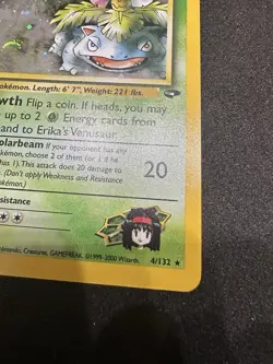 Pokemon Erika's Venusaur 4/132 Gym Challenge Holo Rare NM- LP++ - Image 4