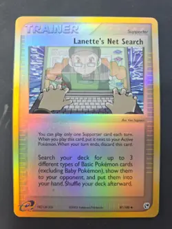 Lanette's Net Search 87/100 - Reverse Holo Expedition Supporter Pokemon TCG - Image 1